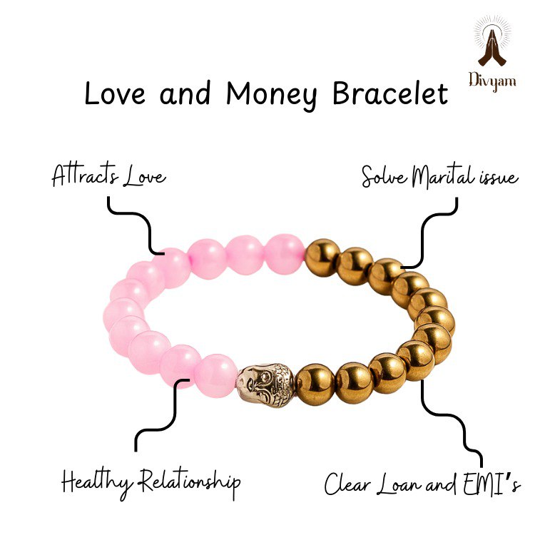 Money & Love Bracelet – Pyrite & Rose Quartz for Wealth and Love