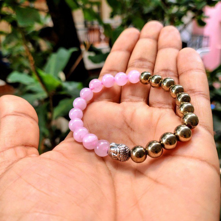 Money & Love Bracelet – Pyrite & Rose Quartz for Wealth and Love