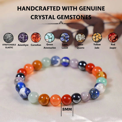 7 Chakra Natural Stone Healing Bracelet
