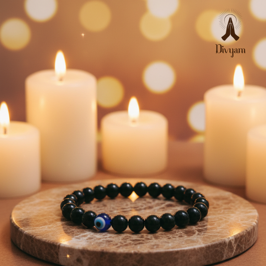 Evil Eye Bracelet – Black Obsidian for Protection & Negative Energy Shield