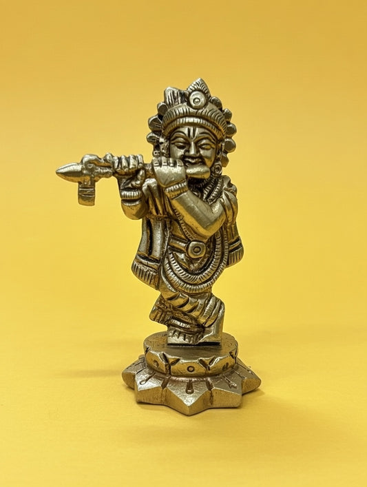 Lord Krishna Brass Idol for Home & Mandir
