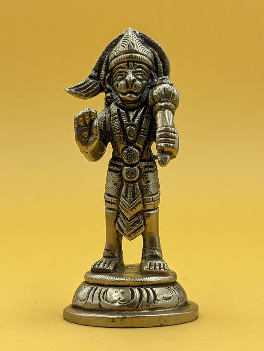 Standing Hanuman Brass Idol for Home & Mandir